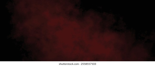 Abstract Cloud-Like Red Smoke Against a Black Background with a Bold and Moody Color Palette
