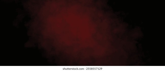 Abstract Cloud-Like Red Smoke Against a Black Background with a Bold and Moody Color Palette

