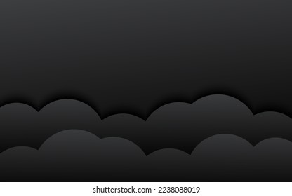 Abstrakte Wolken, schwarzer Hintergrund