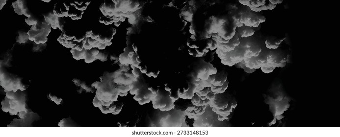 Nuvens abstratas criando um poderoso senso de escala e profundidade