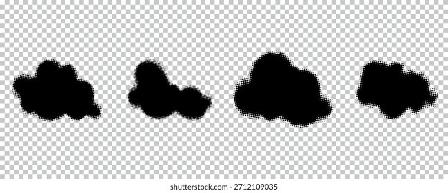 Nubes Abstractas con textura semitono.