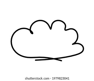 Nubes abstractas como dibujo de líneas en blanco como fondo. Vector