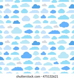 Abstract clouds seamless pattern