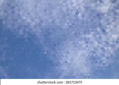Abstract Clouds And Sky Geometric Triangular Low Poly. Vector Illustration