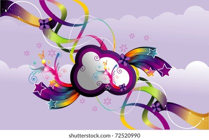 abstract clouds vector illustration