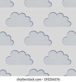 Abstract clouds. Vector seamless pattern.