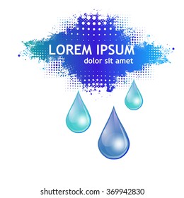 Abstract clouds with water droplets. Vector