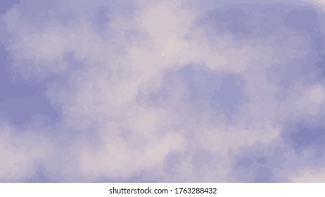Abstract clouds watercolor background design. Vector illustration for template, banner, wallpaper, flyer, poster, and more. Eps 10 illustration