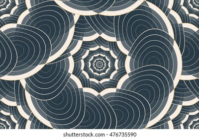 abstract cloudy seamless pattern in dark blue and white