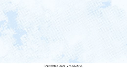 Abstract cloudy sky background. Blue color pastel clouds. Watercolor texture background. Soft clouds in the sky. Abstract painting banner. 