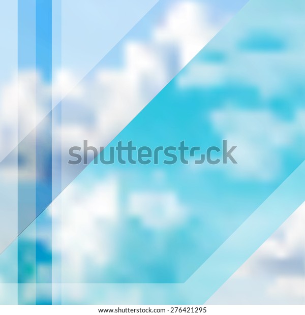 Abstract Cloudy Sky Illustration. Vector\
Blurred Realistic\
Background.