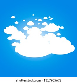 Abstract Cloudy Sky, Sunshine Background - Template for Posters