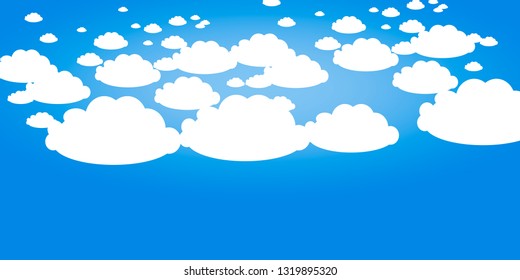Abstract Cloudy Sky, Sunshine Background - Template for Posters