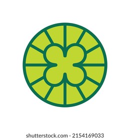 Abstract clover leaf icon, shamrock leaf logo design