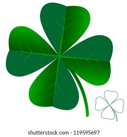 abstract clover leaf isolated on white background vector