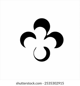 Abstract clover leaf logo design with number 3 and crescent moon elements.