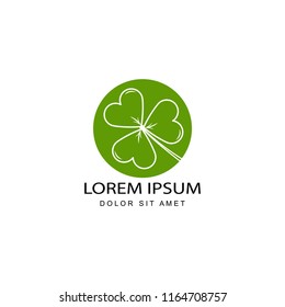 abstract clover leaf logo template design vector