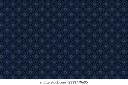 Abstract clover leaf seamless pattern. Light and dark blue four leaves composition on dark blue background. For male masculine cloth silk scarf fabric apparel textile garment cover pants skirt hat