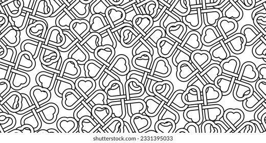 abstract clover leaf seamless pattern