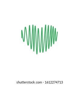 abstract clover line logo design vector illustration with green color isolated on white background