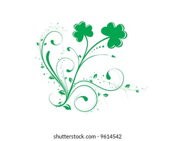 Abstract Clovers  Background Vector Illustration