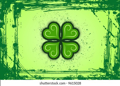 Abstract Clovers  Background Vector Illustration