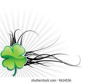 Abstract Clovers Vector Illustration