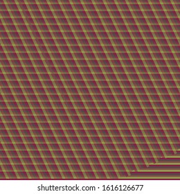 Abstract cluster of colored transparent lines. They are located horizontally and diagonally. Objects form a lattice structure.