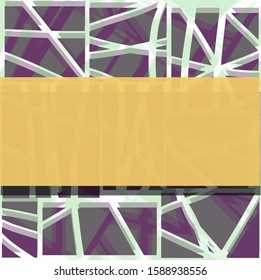 Abstract cluster of polygons and transparent shapes. In the foreground is a yellow rectangle.