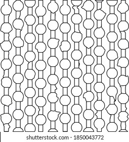 An abstract cluster of vertical shapes. They are slightly distorted along the contour.