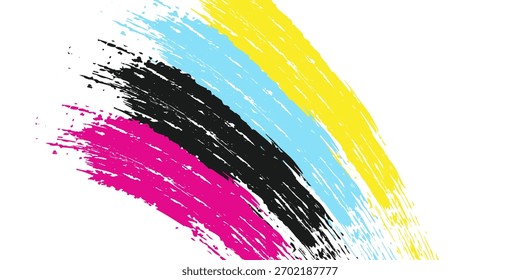 abstract cmyk color stripes background. EPS 10