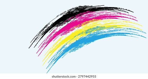 abstract cmyk color stripes background. EPS 10