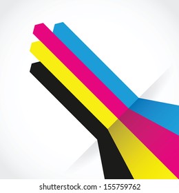 abstract cmyk lines