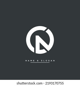 Abstract CN, NC, C, N Letters Logo Monogram icon.