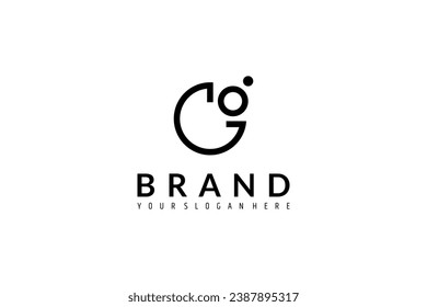 abstract CO letter logo in flat vector design