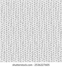 Abstract coarse fabric with crooked stripes and stitching. Rustic blanket. Floor carpet texture. Decorative graphics in black and white. Vector seamless.