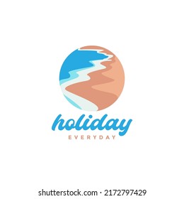 abstract Coast beach day holiday logo design vector graphic symbol icon illustration creative idea