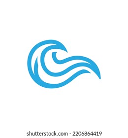 vector de logotipo único simple de costa abstracta
