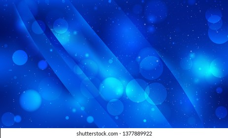 Abstract Cobalt Blue Blurred Bokeh Background Design