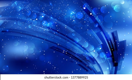 Abstract Cobalt Blue Blurred Bokeh Background Image