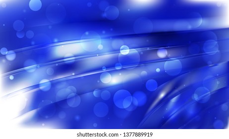 Abstract Cobalt Blue Defocused Lights Background Image