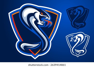 Abstract Cobra Logo- Aggressive Serpent Emblem