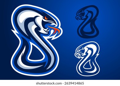 Abstract Cobra Logo- Aggressive Serpent Emblem