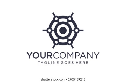 Abstract cobweb for the logo design vector editable on white background
