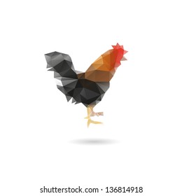 Abstract cock isolated on a white backgrounds