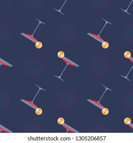 abstract cocktail glass seamless pattern isolated on blue background