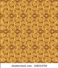 Abstract cocoa celtic knot triquetra background