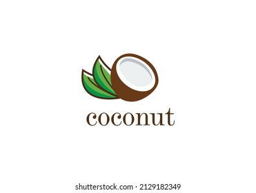 An abstract coconut logo design template