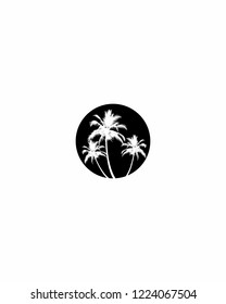 Abstract Coconut trees Logo Template