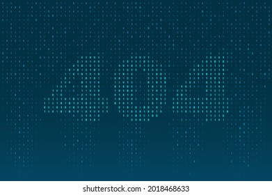 Abstract code as error 404. Digital computer code. Data transfer concepts in internet. Graphic concept for your design.